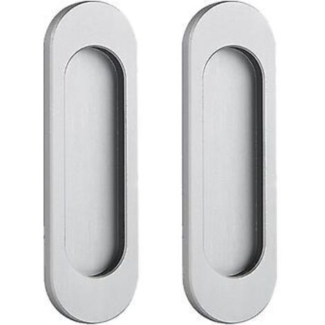 Porte coulissante ovale en alliage d'aluminium auto-adhésive sans perçage