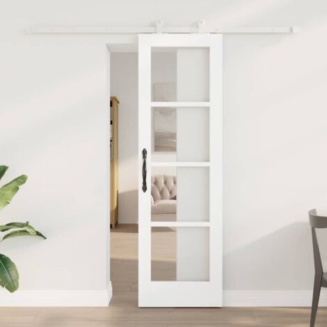 Porte Coulissante-Porte intérieure ORKDAL Blanc 61 x 198.5 cm Bois et métal 262585