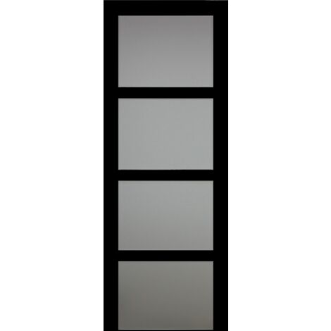 Porte Coulissante Telia Vitrée Noir h204xl73 - GD MENUISERIES - noir-01