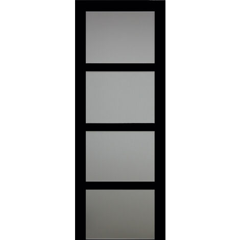 Porte Coulissante Vitree Modele Telia En Enrobe Noir Largeur 73 - noir-01