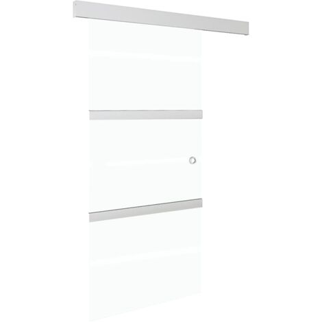 Porte coulissante，Porte intérieure，Porte d'entrée à butées Verre ESG et aluminium 90x205 cm CFW25081