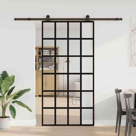 Porte coulissante，Porte intérieure，Porte d'entrée et quincaillerie ESG verre et aluminium CFW78050