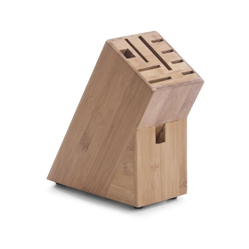 Zeller - Porte-couteau en bambou, bloc de couteaux - 22x22x9cm
