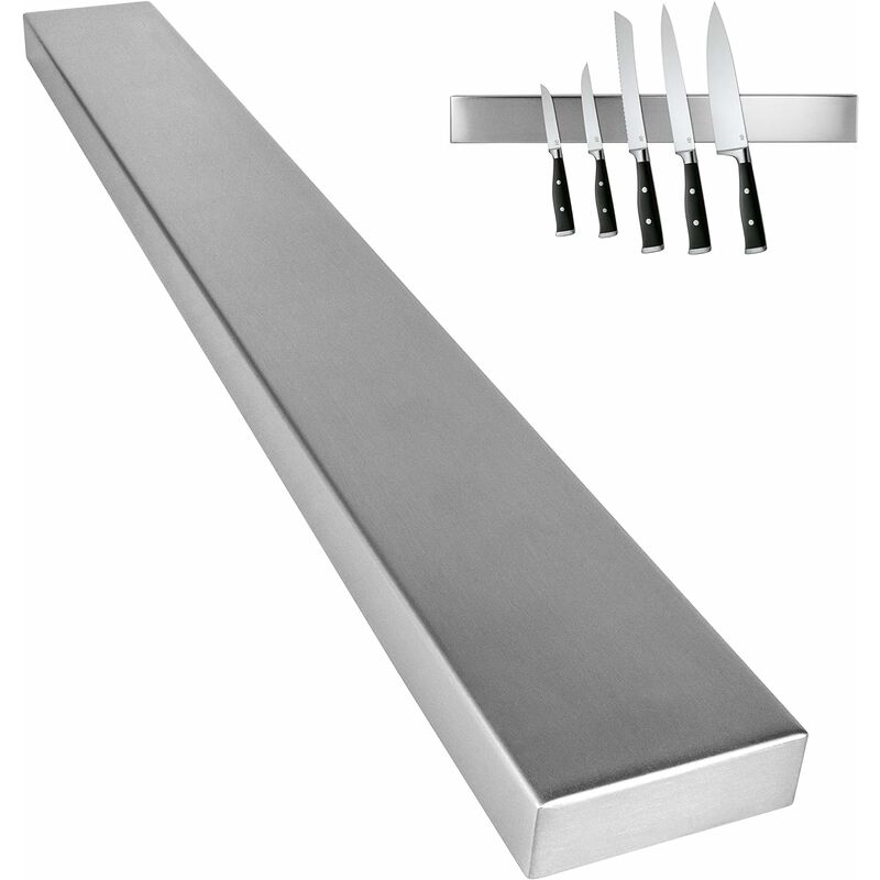 Oylda - Porte-couteau magnétique en acier inoxydable, porte-ustensiles, longueur 40 cm