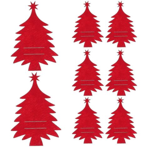 Porte-couverts de Noël en forme de sapin (lot de 8), porte-fourchettes et porte-ustensiles sur le thème de Noël