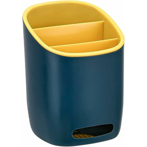 Porte-couverts égouttoir 1 PC Home Titulaire de cuvette à trois cellules Porte-baguettes Creative Double-couche Double-couche Couverts Cuillère Cuillère Spoon Rack for Organisateur de cuisine Étendoir