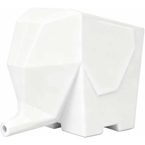 Porte Couverts éléphant Egouttoir Porte Eponge Evier Cuisine Blanc Avec Trou de Vidange pour Ranger Couteaux et Fourchettes Range Eponge Porte-brosse à Dents Pot Fleur Délicat cadeaux fête des mères
