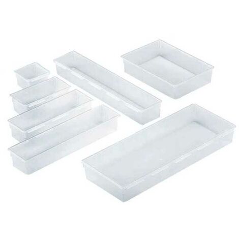 Porte-couverts modulable 23X 8 – Plastique transparent – Convient pour tiroirs – Éléments pour dressing – Rotho