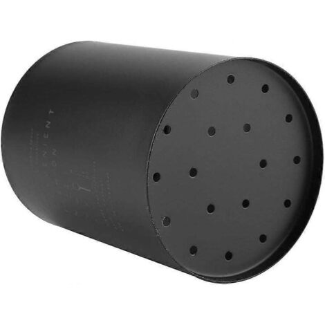 Porte-couverts, panier de rangement pour ustensiles de cuisine noir mat en acier inoxydable, organisateur pratique pour baguettes, fourchettes et cuillères.