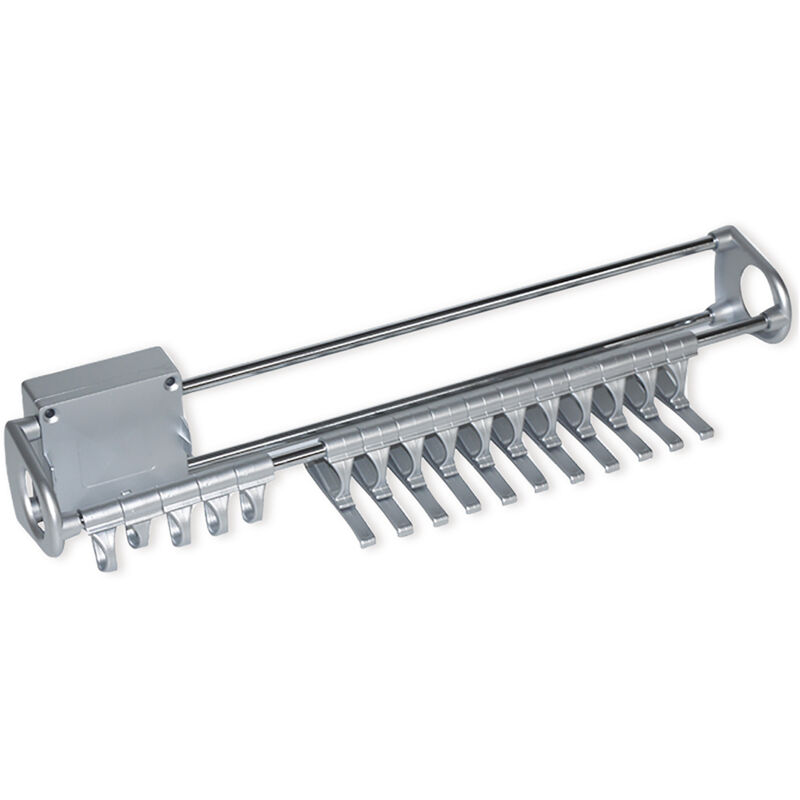 Emuca - Porte-cravates latéral extractible Self, Peint en aluminium, Acier et Plastique
