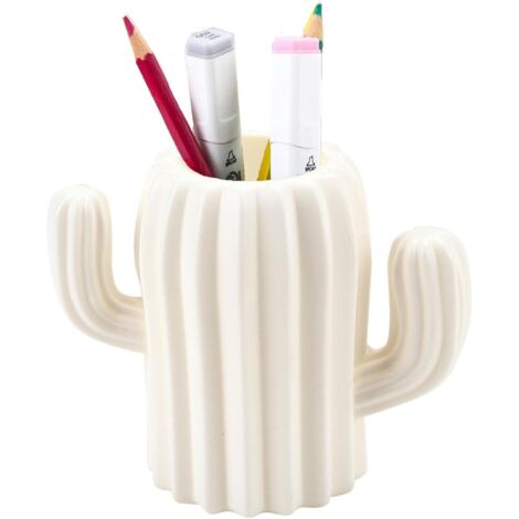Porte-crayons cactus pour bureau, pot à crayons mignon, organiseur et support pour fournitures de bureau et pinceaux de maquillage,