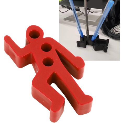 Porte-Crayons Crime Scene Organisateur Bureau - Plastique Rouge, 10.3x6.2cm - Décor Bureau Original Gadet Anti-Stress