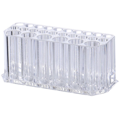 Porte-crayons de maquillage transparent 26 emplacements pour eyeliners, crayons à lèvres et sourcils