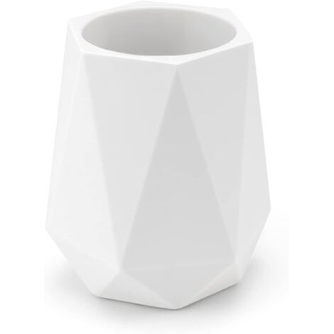 Porte-crayons en silicone, porte-stylo de bureau - style géométrique blanc pur - étui à stylos à bille, porte-pinceaux de maquillage, boîte de rangement pour fournitures de bureau