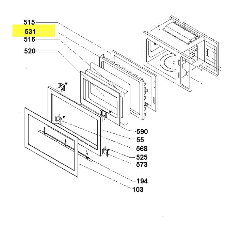 Porte + crochet pour micro ondes Candy 49011223
