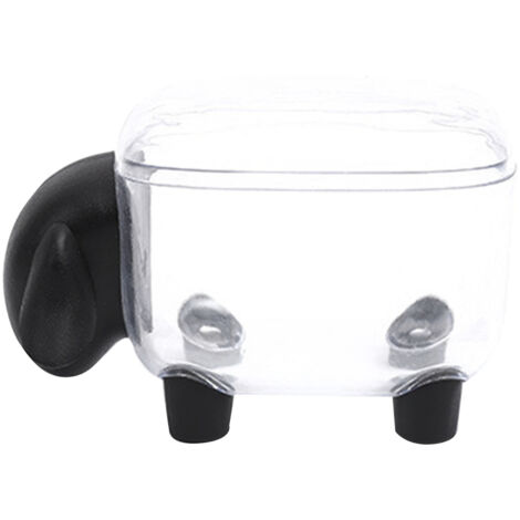 Porte-cure-dents design mouton transparent - Boîte de rangement déco maison noir