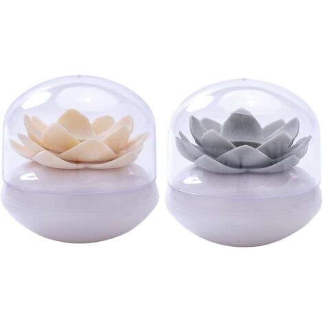porte cure dents et rangement pour cotons tiges en forme de lotus
