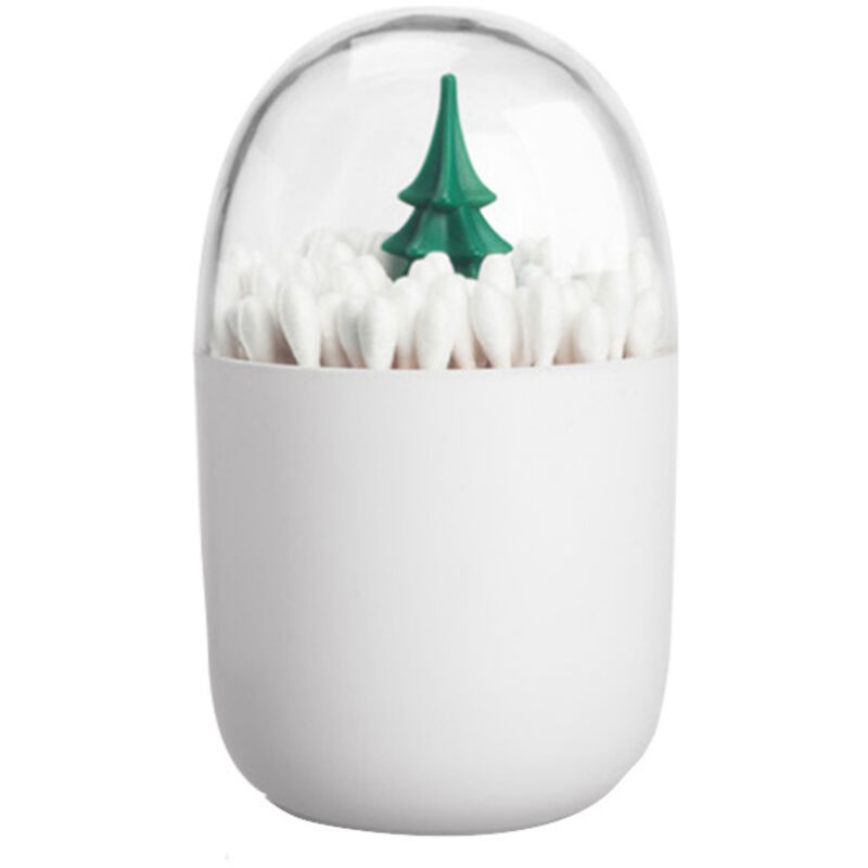 Porte-cure-dents mignon porte-crochet en coton distributeur de cure-dents boîte de rangement Portable réutilisable avec couvercle anti-poussière