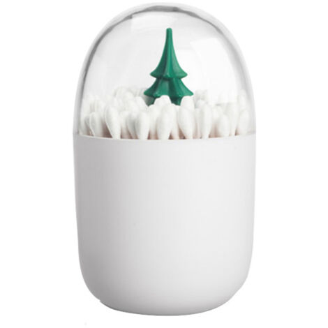 Porte-cure-dents mignon porte-crochet en coton distributeur de cure-dents boîte de rangement Portable réutilisable avec couvercle anti-poussière Transparent détachable