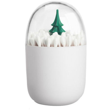 Porte-cure-dents mignon porte-crochet en coton distributeur de cure-dents boîte de rangement Portable réutilisable avec couvercle anti-poussière Transparent détachable