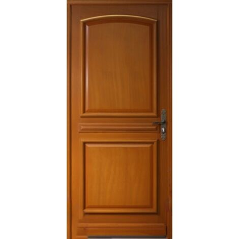 Porte D’entrée Bois SANDRA – 215 X 90 Cm – Droite – Second Choix Gris – GD Menuiseries