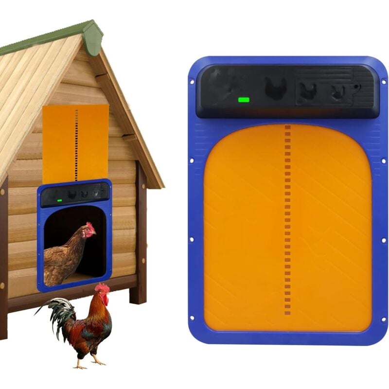 Gotrays - Porte de cage de poulet automatique, porte de cage de poulet électrique, capteur de lumière porte de cage de poulet et porte de cage de