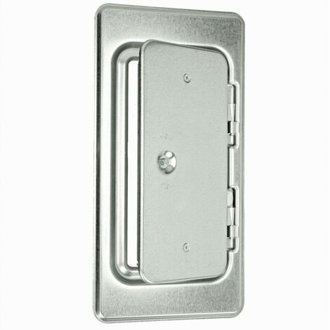Porte de cheminée galvanisée avec fermeture carrée 110 x 250 mm
