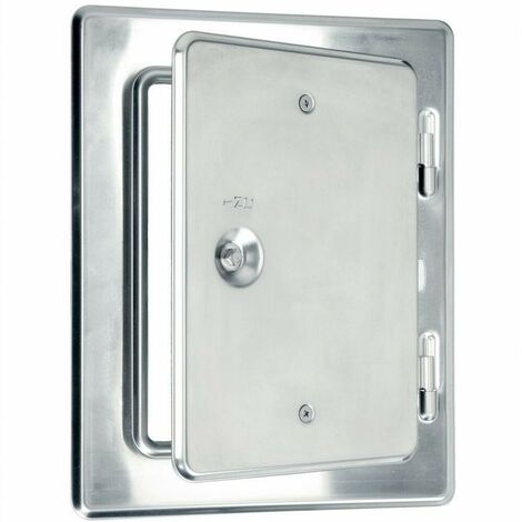 Porte de cheminée inox V2A avec fermeture carrée 120 x 180 mm