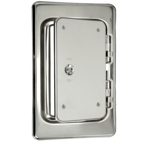 Porte de cheminée inox V2A avec fermeture carrée 200 x 300 mm
