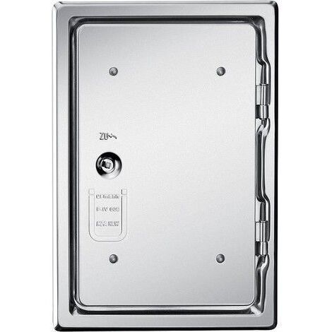 Porte de cheminée inox V2A avec fermeture carrée 250 x 300 mm