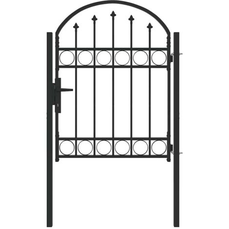 Porte de Clôture Gris 100 x 125 cm Acier peint par poudre CFW985212