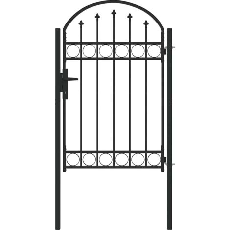 Porte de Clôture Gris 100 x 150 cm Acier peint par poudre CFW709518