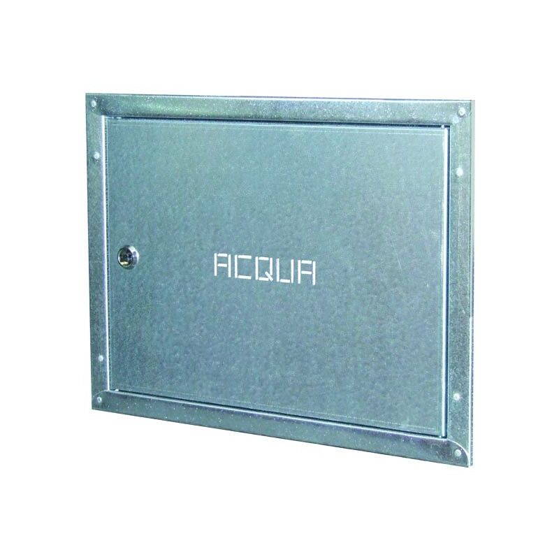 Ferrari Srl - Porte de compteur d'eau avec cadre encastré en acier inoxydable H40 x L50cm