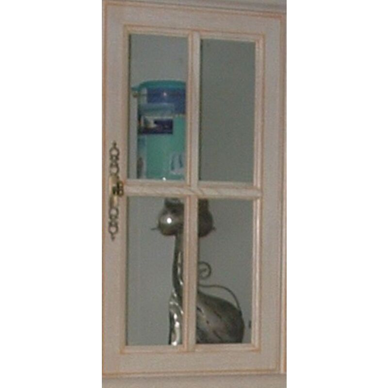 Gd Menuiseries - Porte De Cuisine Florale Saumon H700Xl400 Vitrée