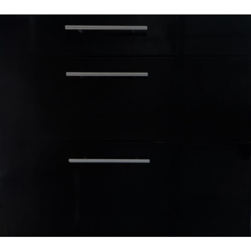 Gd Menuiseries - Porte De Cuisine Lumi Onyx H700Xl600 3 Tiroirs Vendu Séparement Kit Tiroir