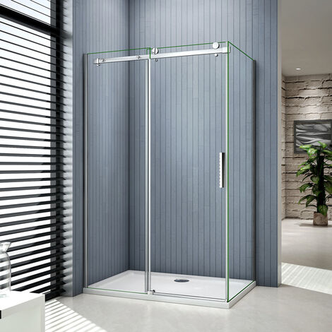 Océan Cabine De Douche 120x90x185cm En Verre Anti-calcaire 2 Portes De  Douche