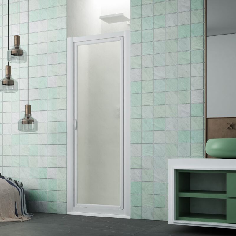 Porte de douche en niche pivot 70 cm h 190 en acrylique mod. Sigma