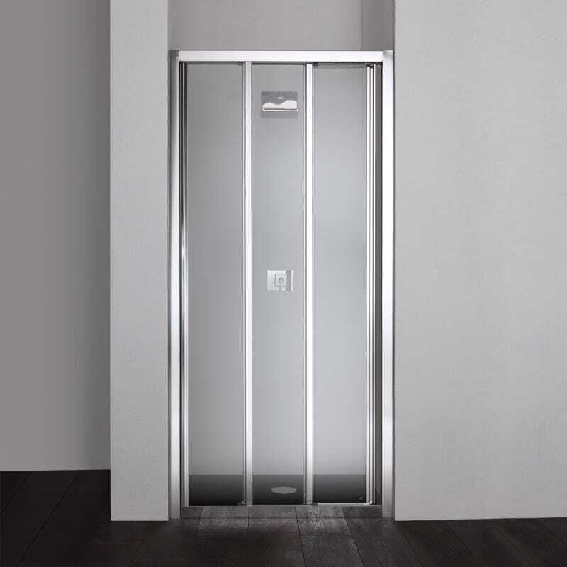 Kiamami Valentina - Porte De Douche En Niche Star De 110 Cm Trois Panneaux En Verre