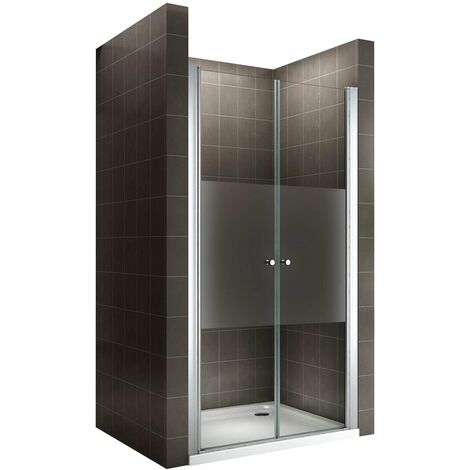 DTMF180 - Porte de douche hauteur 180 cm - verre semi transparent