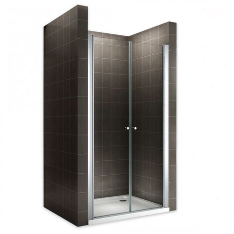 Porte de douche hauteur 180 cm en verre de sécurité transparent