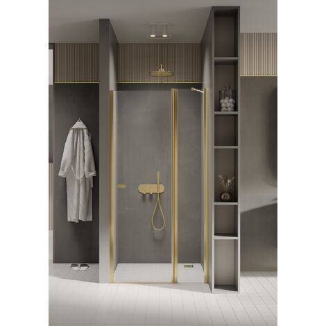 Porte de douche pivotante 110 cm doré CUBA GOLD