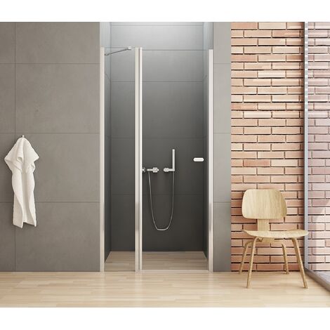 Porte de douche pivotante 90 cm chrome CORFOU CHROME
