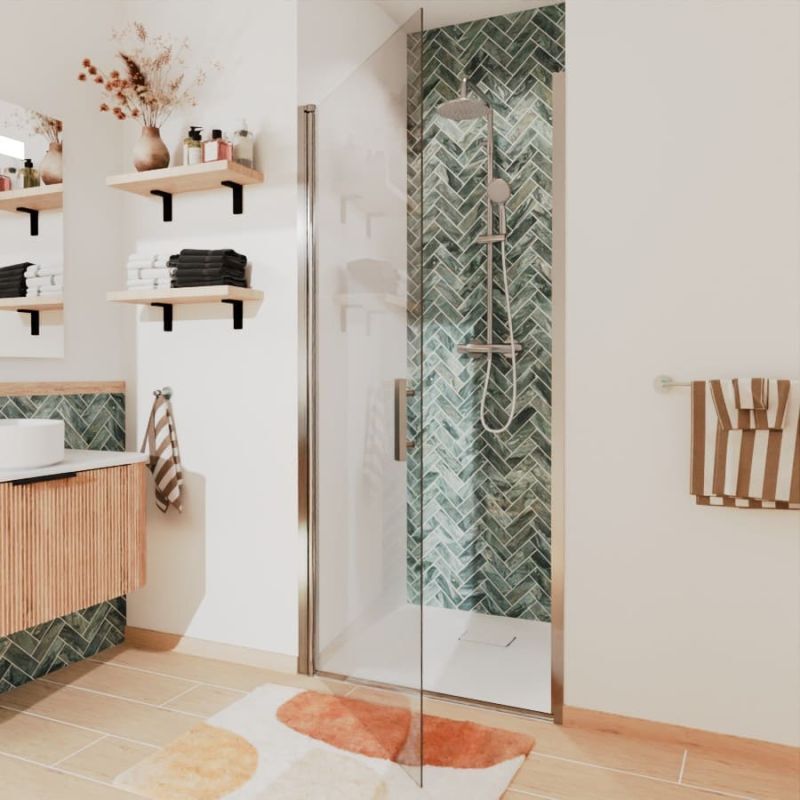 Porte de douche 90 cm pivotante dylane