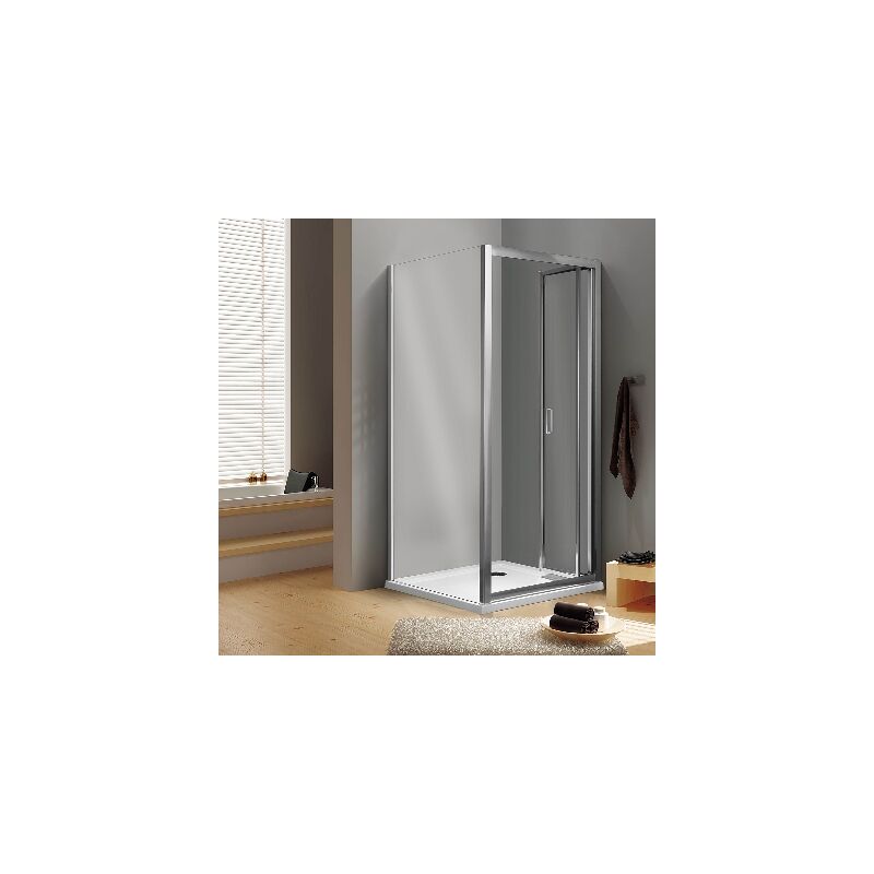 Dianhydro - Porte de douche pliante en cristal 78-82 cm / Ouverture 45 cm