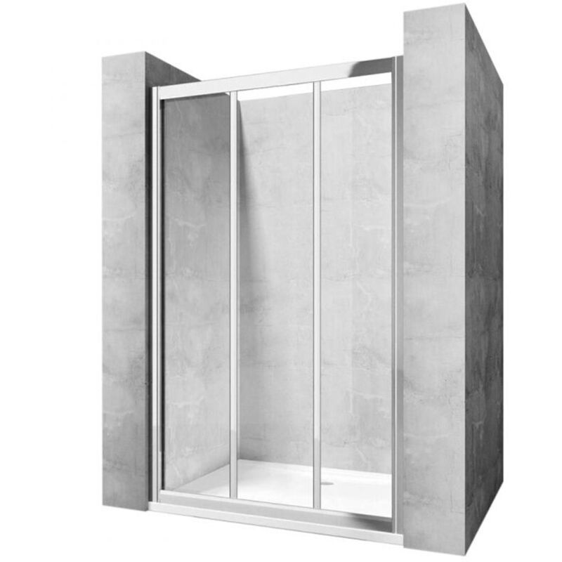 Porte de douche REA alex chrome 80