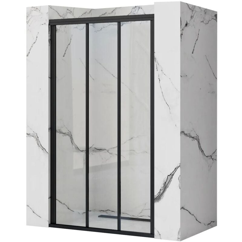 Porte de douche REA alex black 90