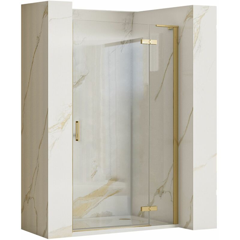 Porte de douche REA hugo brush gold 90