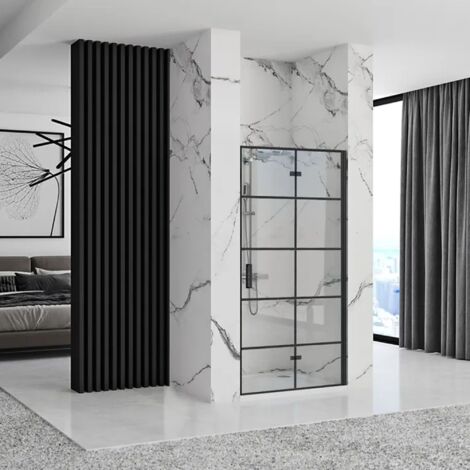 PORTE DE DOUCHE REA MOLIER BLACK 90 + PROFILÉ