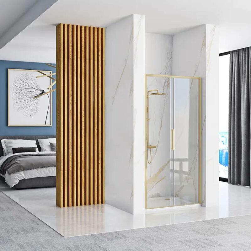 Porte de douche REA rapid slide brush gold 120