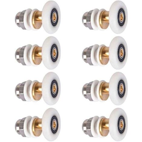 Porte de douche - Roulette pour porte de douche Roulettes coulissantes Porte Rouleau Roue de secours 8pcs 23mm